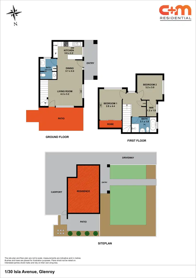 Floorplan of Homely townhouse listing, 1/30 Isla Avenue, Glenroy VIC 3046