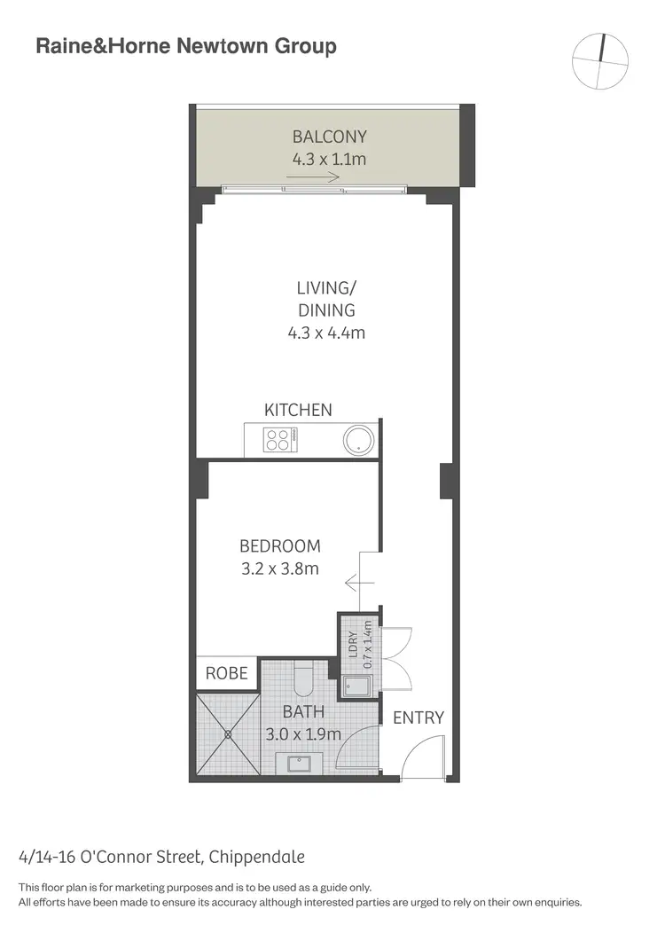 Floorplan of Homely apartment listing, 4/14-16 O'Connor Street, Chippendale NSW 2008