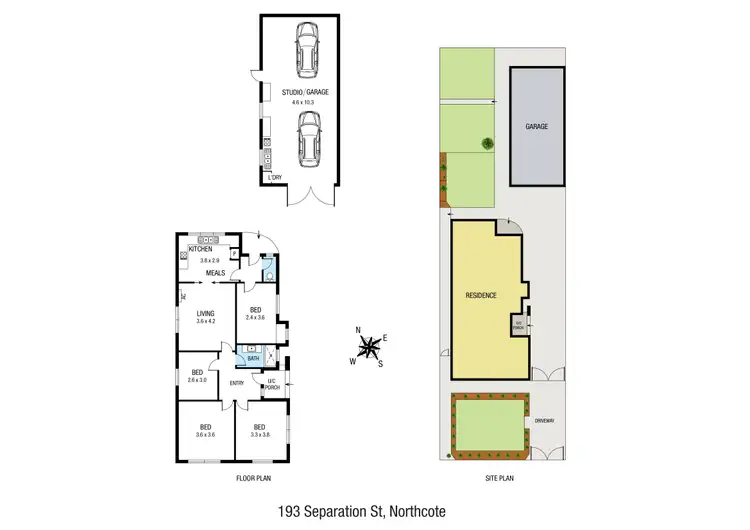Floorplan of Homely house listing, 193 Separation Street, Northcote VIC 3070