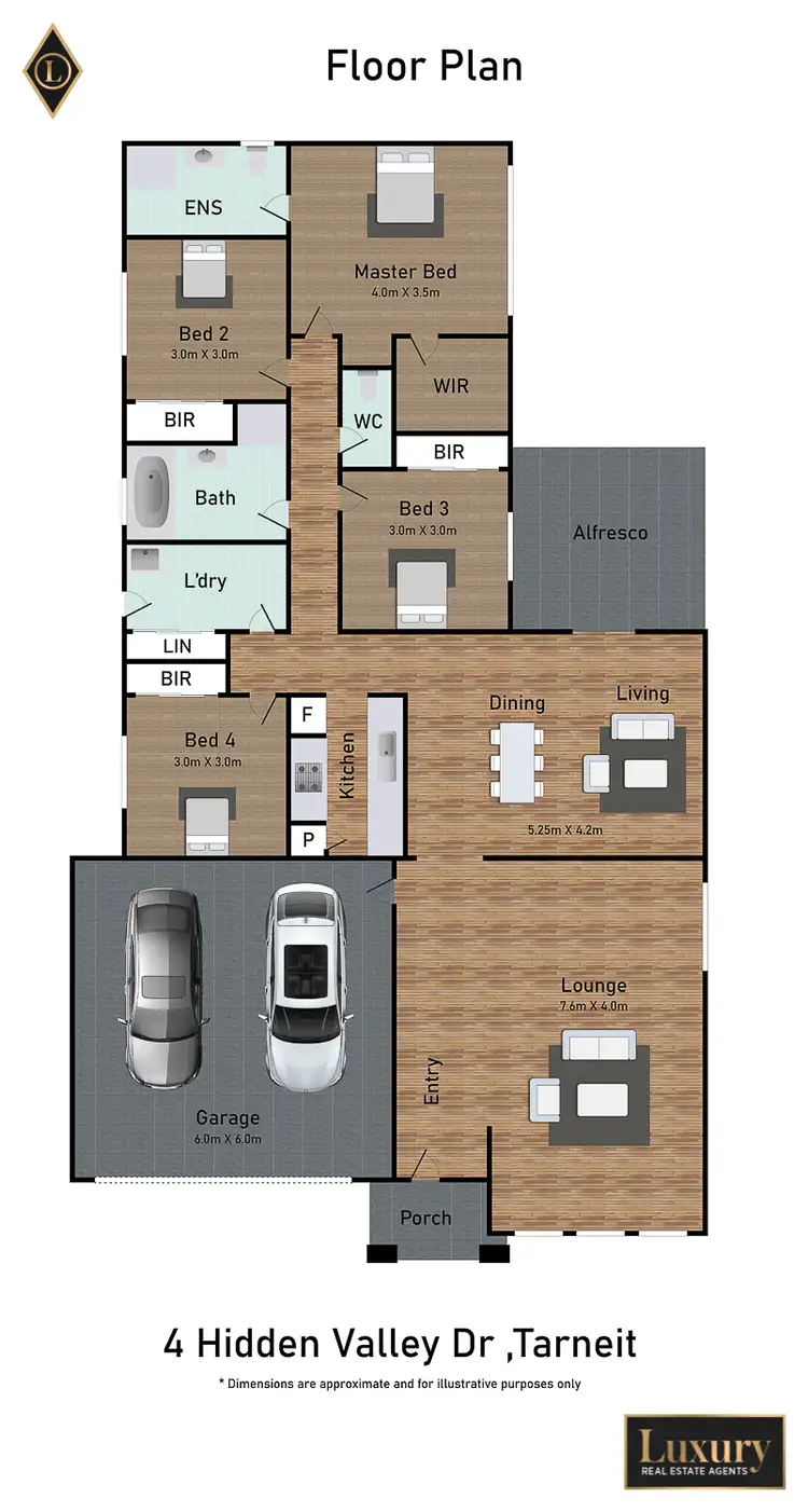 Floorplan of Homely house listing, 4 Hidden Valley Drive, Tarneit VIC 3029