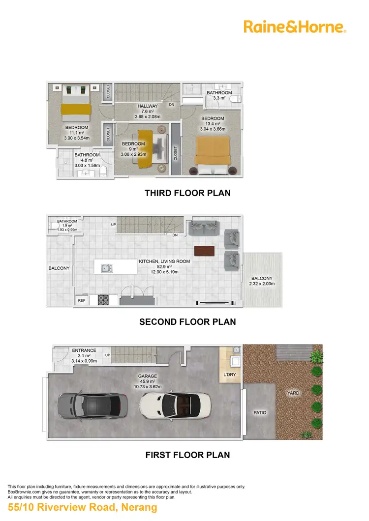 Floorplan of Homely townhouse listing, 55/10 Riverview Road, Nerang QLD 4211