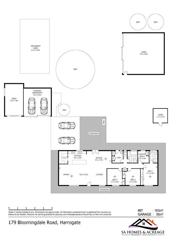 Floorplan of Homely rural property listing, 179 Bloomingdale Road, Harrogate SA 5244