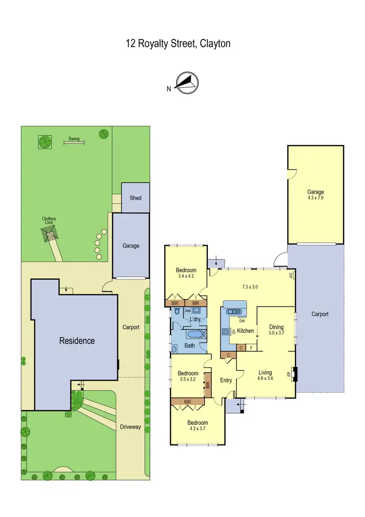 Floorplan of Homely house listing, 12 Royalty Street, Clayton VIC 3168