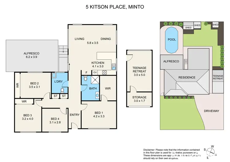 Floorplan of Homely house listing, 5 Kitson Place, Minto NSW 2566