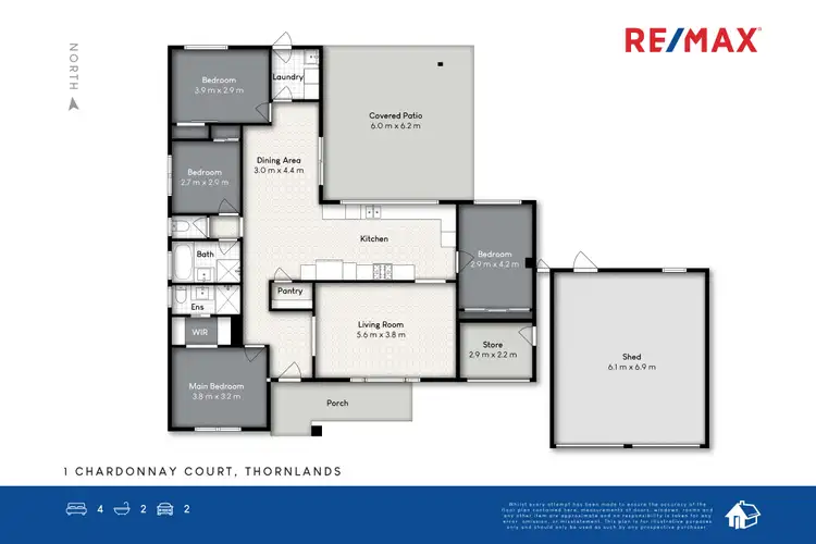 Floorplan of Homely house listing, 1 Chardonnay Court, Thornlands QLD 4164