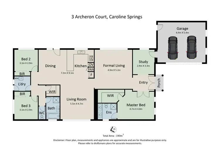 Floorplan of Homely house listing, 3 Archeron Court, Caroline Springs VIC 3023