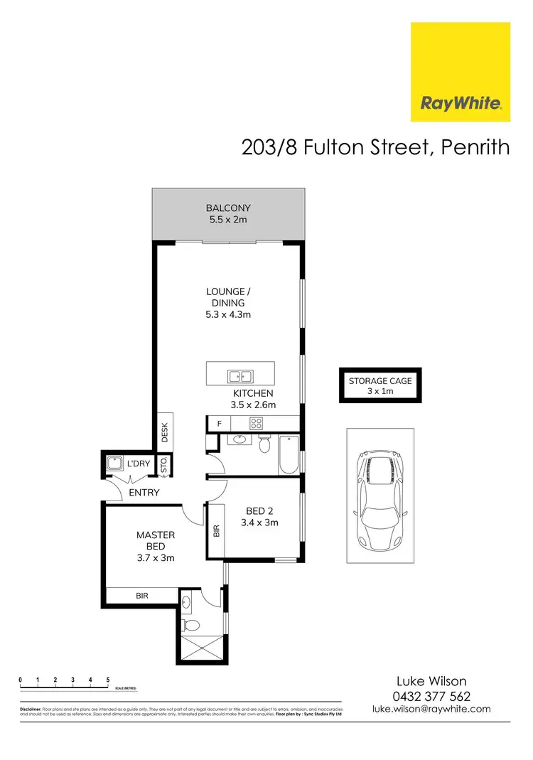 Floorplan of Homely unit listing, 203/8 Fulton Street, Penrith NSW 2750