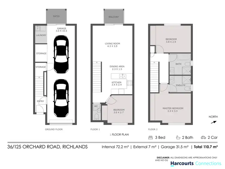 Floorplan of Homely townhouse listing, 36/125 Orchard Road, Richlands QLD 4077