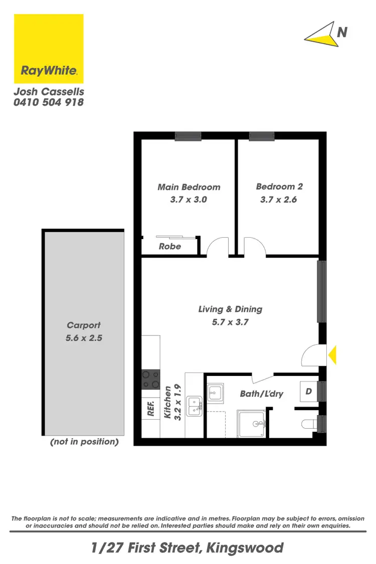 Floorplan of Homely unit listing, 1/27 First Street, Kingswood NSW 2747