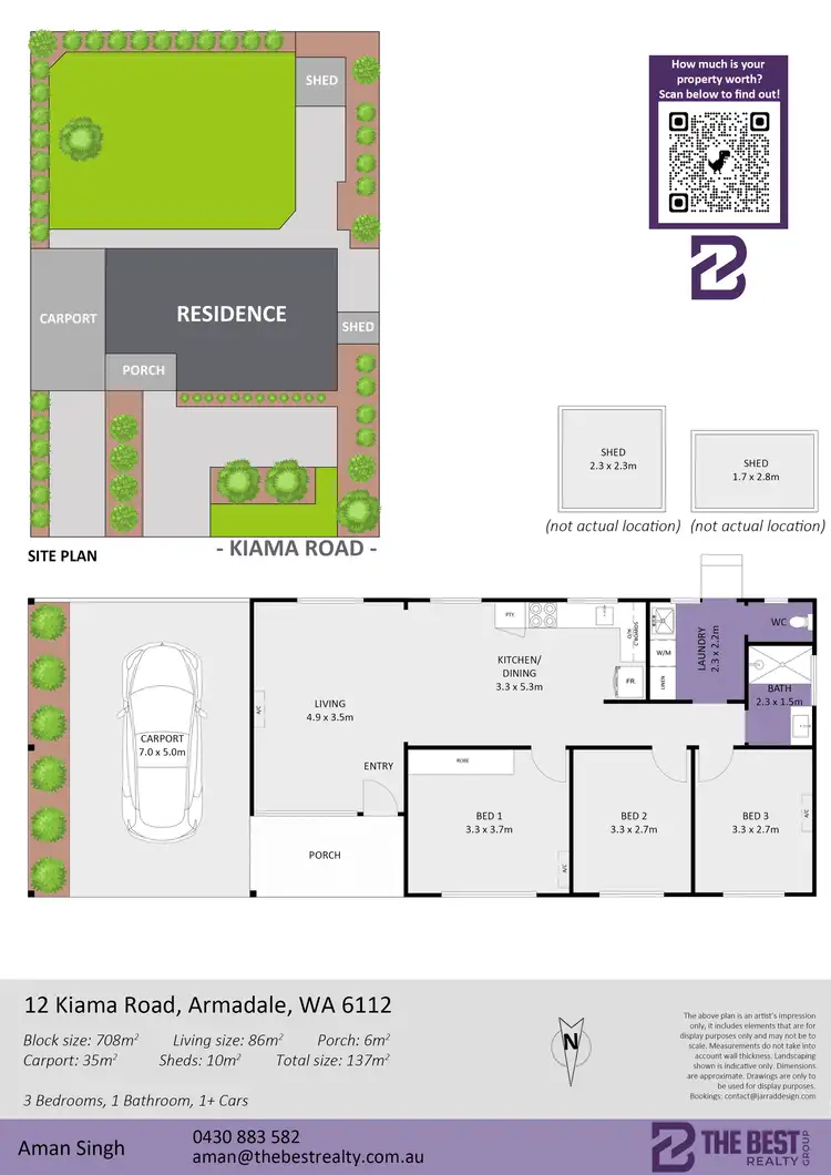 Floorplan of Homely house listing, 12 Kiama Road, Armadale WA 6112