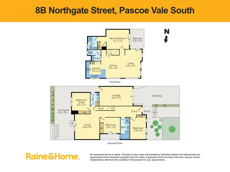 Floorplan of Homely townhouse listing, 8B Northgate Street, Pascoe Vale South VIC 3044
