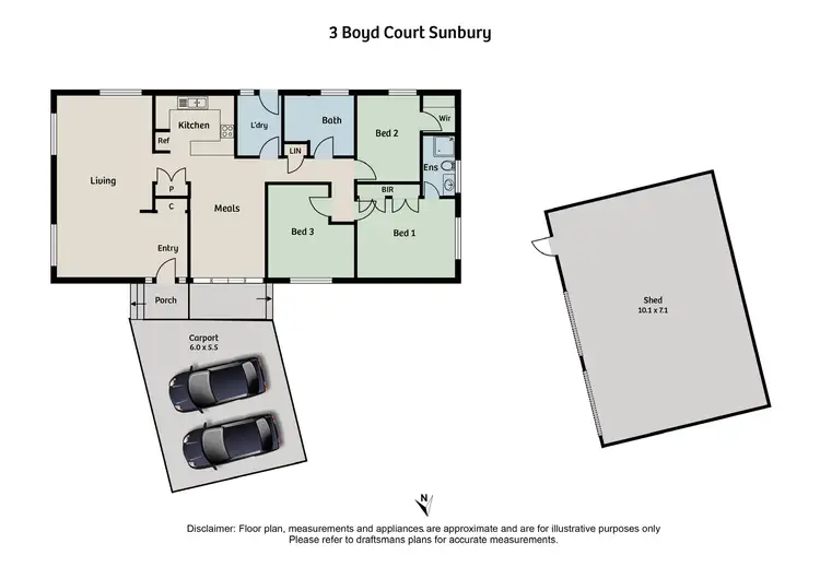Floorplan of Homely house listing, 3 Boyd Court, Sunbury VIC 3429