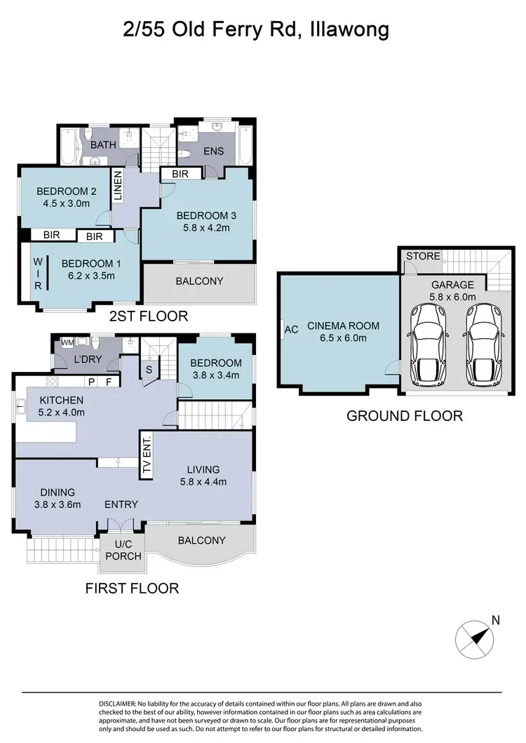 Floorplan of Homely townhouse listing, 2/57 Old Ferry Road, Illawong NSW 2234