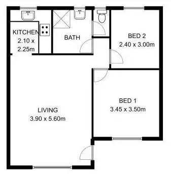 Floorplan of Homely apartment listing, 13/33 Point Walter Road, Bicton WA 6157