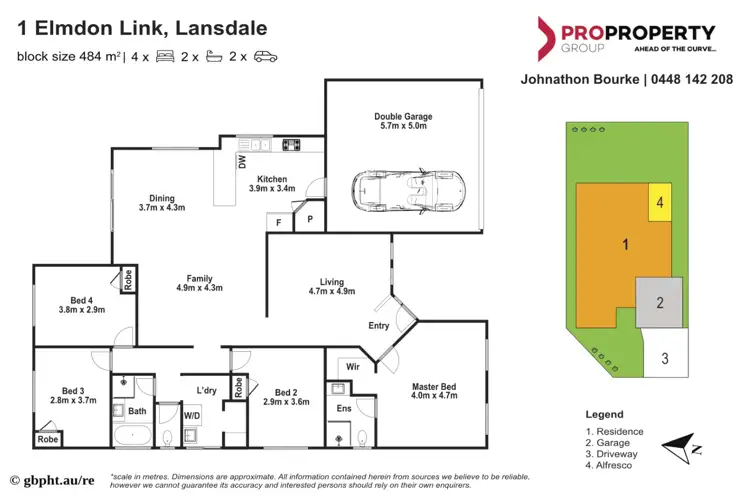 Floorplan of Homely house listing, 1 Elmdon Link, Landsdale WA 6065