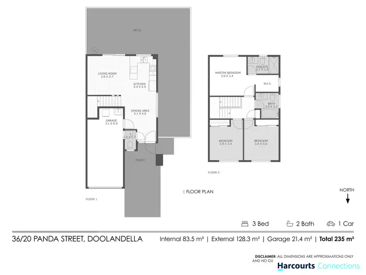 Floorplan of Homely townhouse listing, 36/20 Panda Street, Doolandella QLD 4077