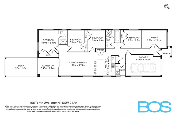 Floorplan of Homely house listing, 168 Tenth Avenue, Austral NSW 2179