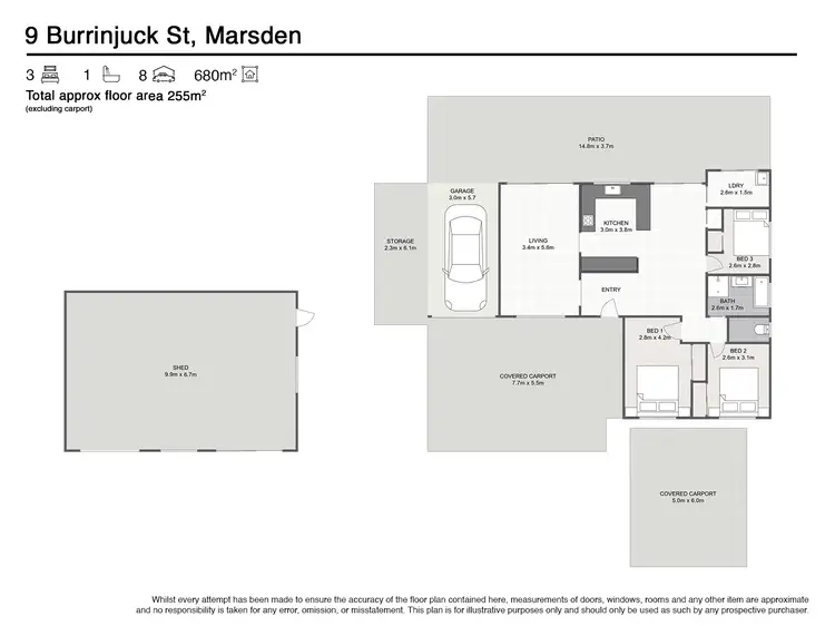 Floorplan of Homely house listing, 9 Burrinjuck Street, Marsden QLD 4132