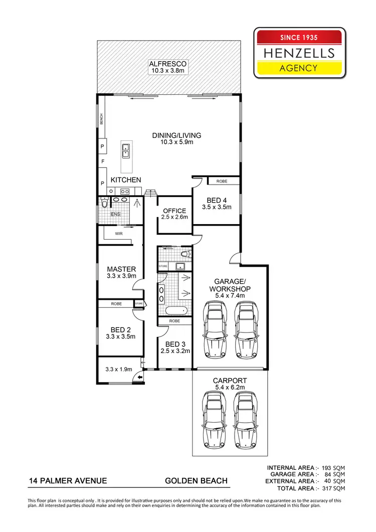 Floorplan of Homely house listing, 14 Palmer Avenue, Golden Beach QLD 4551
