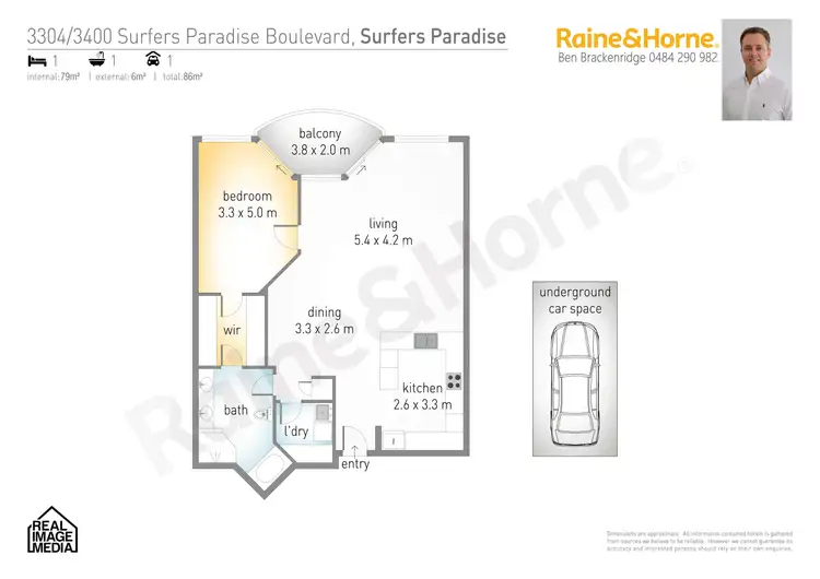 Floorplan of Homely apartment listing, 3304/3400 Surfers Paradise Boulevard, Surfers Paradise QLD 4217