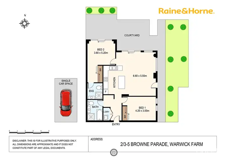 Floorplan of Homely apartment listing, 2/3-5 Browne Parade, Warwick Farm NSW 2170