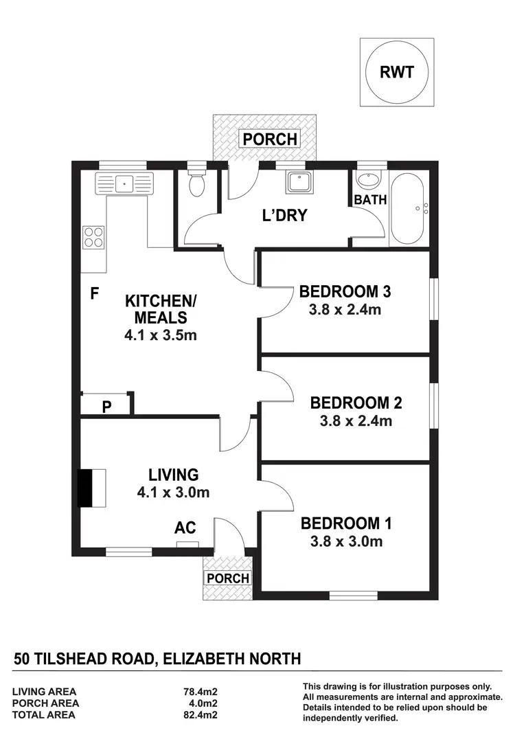 Floorplan of Homely house listing, 50 Tilshead Road, Elizabeth North SA 5113