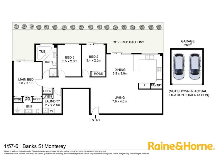 Floorplan of Homely unit listing, 1/57-61 Banks Street, Monterey NSW 2217