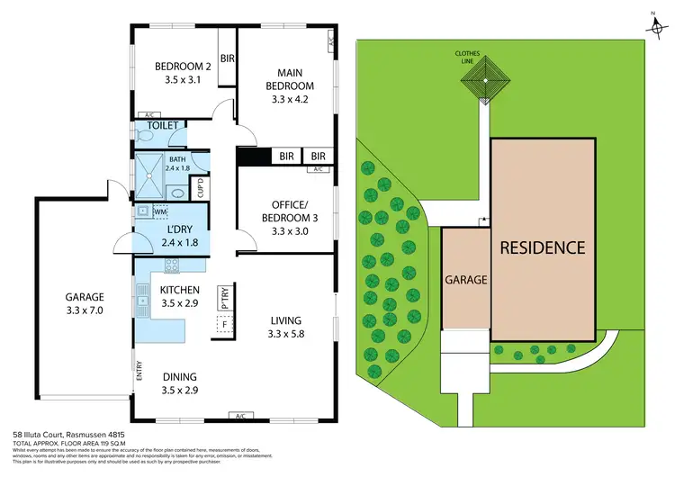 Floorplan of Homely house listing, 58 Illuta Court, Rasmussen QLD 4815