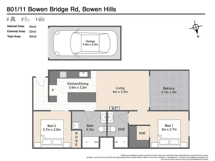 Floorplan of Homely unit listing, 801/9-11 Walden Lane, Bowen Hills QLD 4006