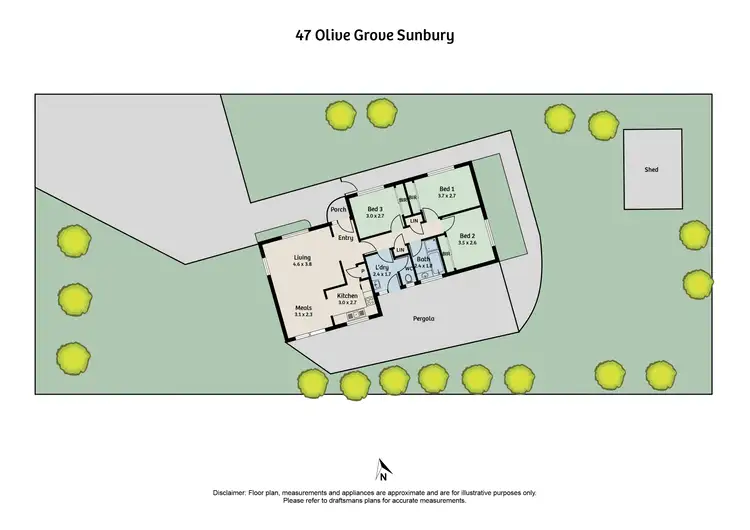Floorplan of Homely house listing, 47 Olive Grove, Sunbury VIC 3429