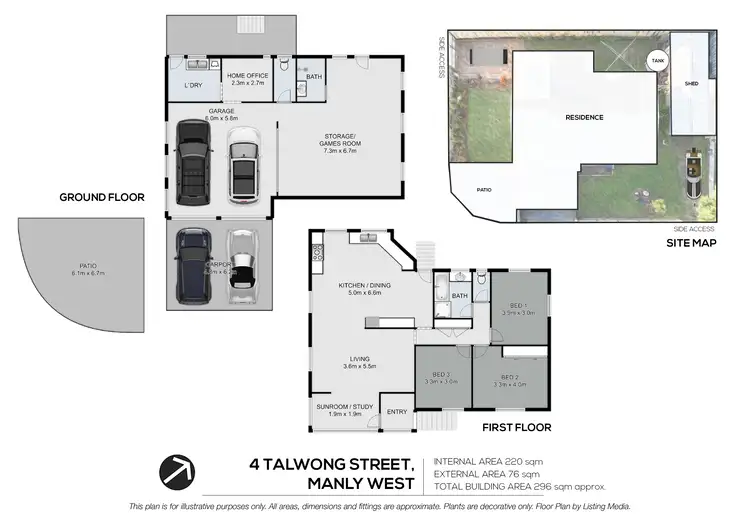 Floorplan of Homely house listing, 4 Talwong Street, Manly West QLD 4179