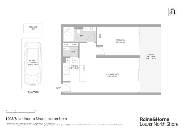 Floorplan of Homely apartment listing, 1205/8 Northcote Street, Naremburn NSW 2065
