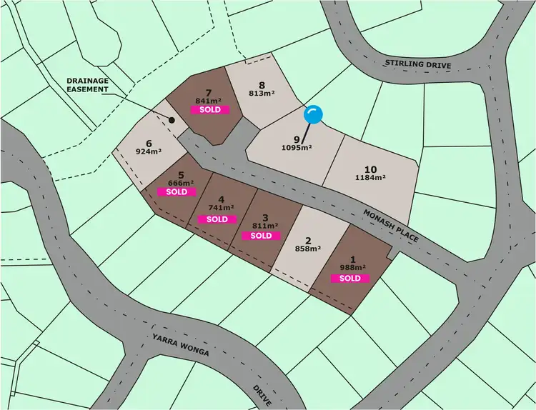 Floorplan of Homely land listing, LOT 9 Monash Place, Castle Hill QLD 4810