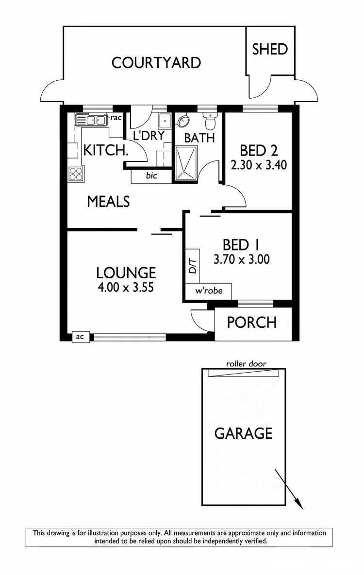 Floorplan of Homely unit listing, 2/341 Marion Road, North Plympton SA 5037