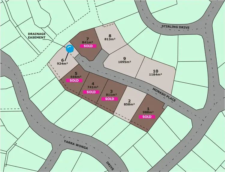 Floorplan of Homely land listing, LOT 6 Monash Place, Castle Hill QLD 4810