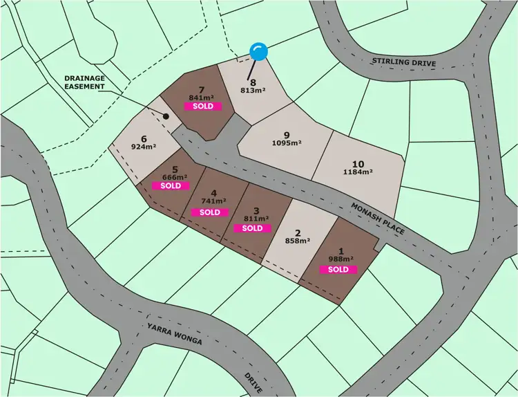 Floorplan of Homely land listing, LOT 8 Monash Place, Castle Hill QLD 4810