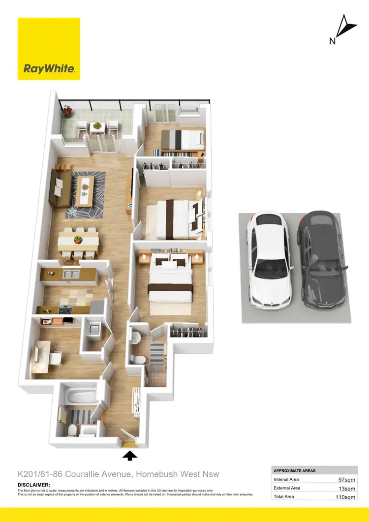 Floorplan of Homely apartment listing, K201/81-86 Courallie Avenue, Homebush West NSW 2140