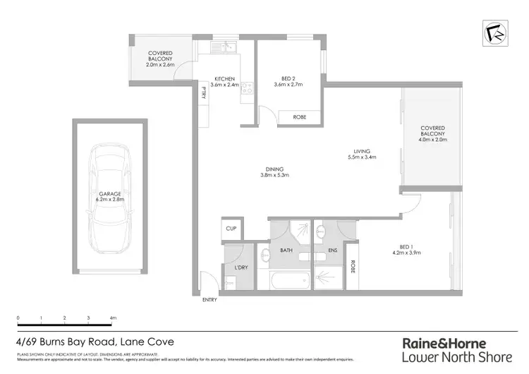 Floorplan of Homely apartment listing, 4/69 Burns Bay Road, Lane Cove NSW 2066