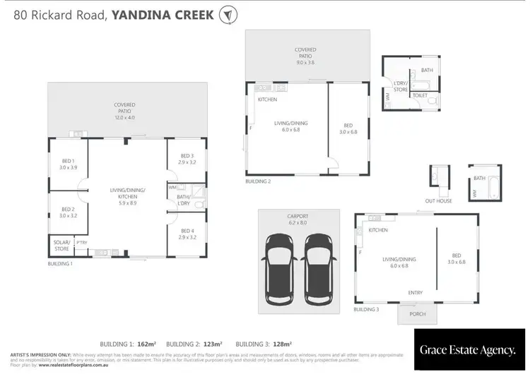 Floorplan of Homely house listing, 80 Rickard Road, Yandina Creek QLD 4561