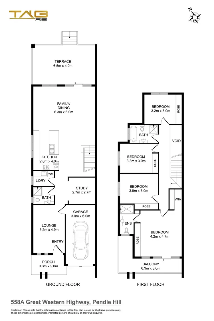 Floorplan of Homely semi-detached listing, 558A Great Western Highway, Pendle Hill NSW 2145