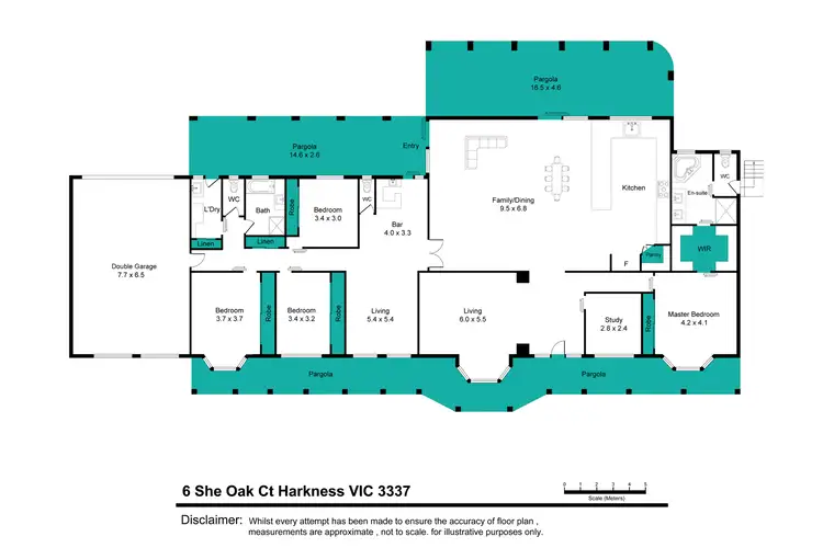 Floorplan of Homely house listing, 6 She Oak Court, Harkness VIC 3337