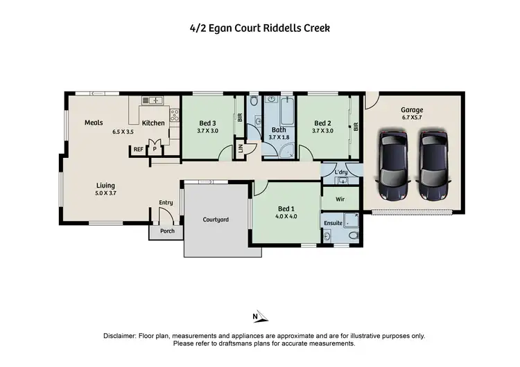 Floorplan of Homely unit listing, 4/2 Egan Court, Riddells Creek VIC 3431