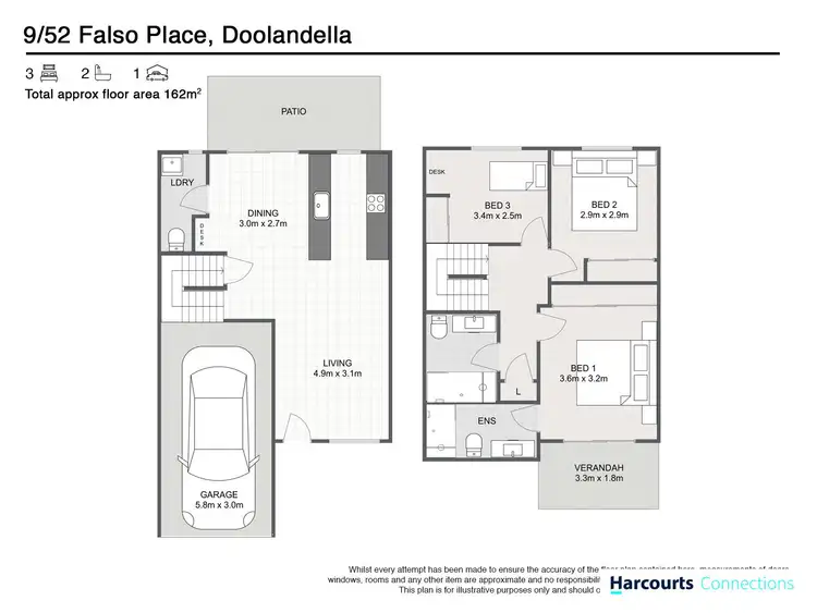 Floorplan of Homely townhouse listing, 9/52 Falso Place, Doolandella QLD 4077