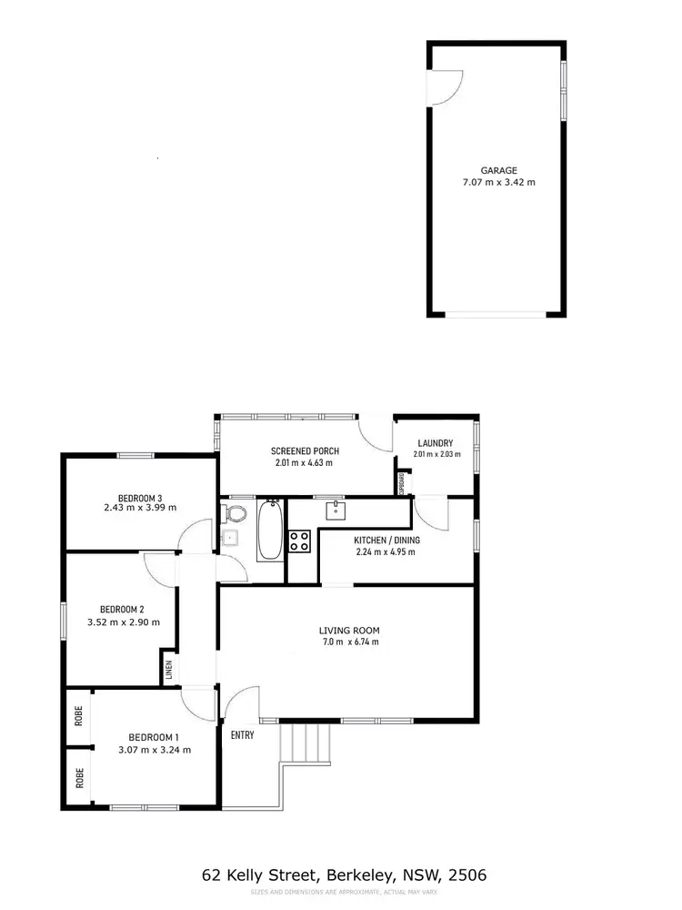 Floorplan of Homely house listing, 62 Kelly Street, Berkeley NSW 2506