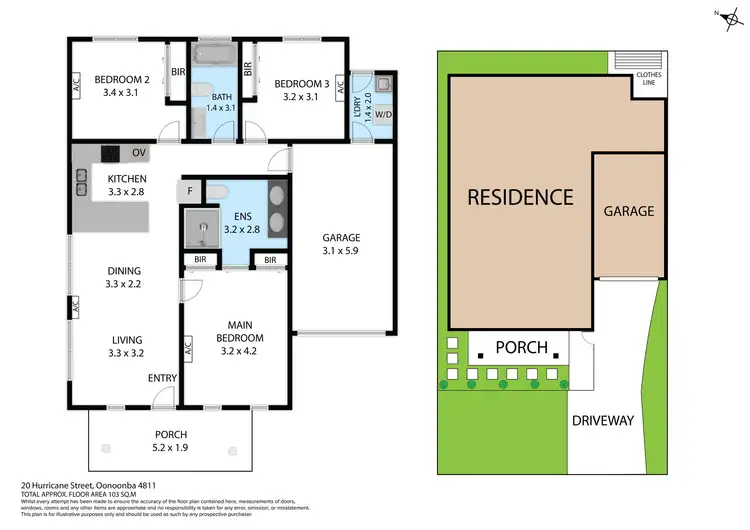 Floorplan of Homely house listing, 20 Hurricane Street, Oonoonba QLD 4811