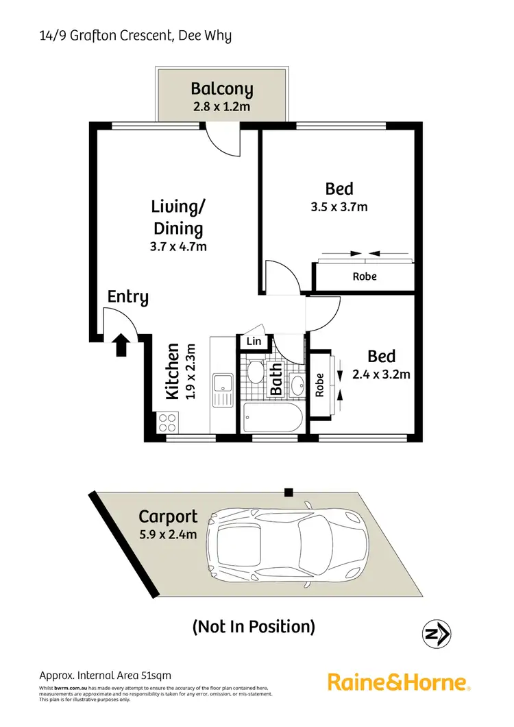 Floorplan of Homely unit listing, 14/9 Grafton Crescent, Dee Why NSW 2099