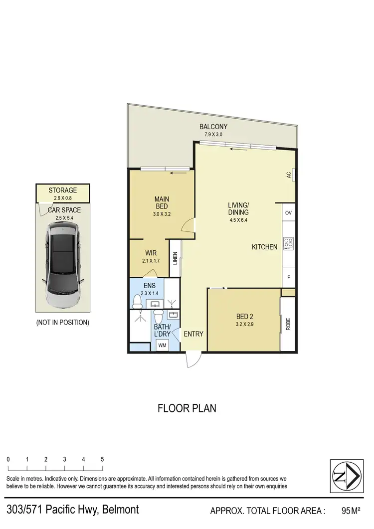 Floorplan of Homely house listing, 303/571 Pacific Highway, Belmont NSW 2280