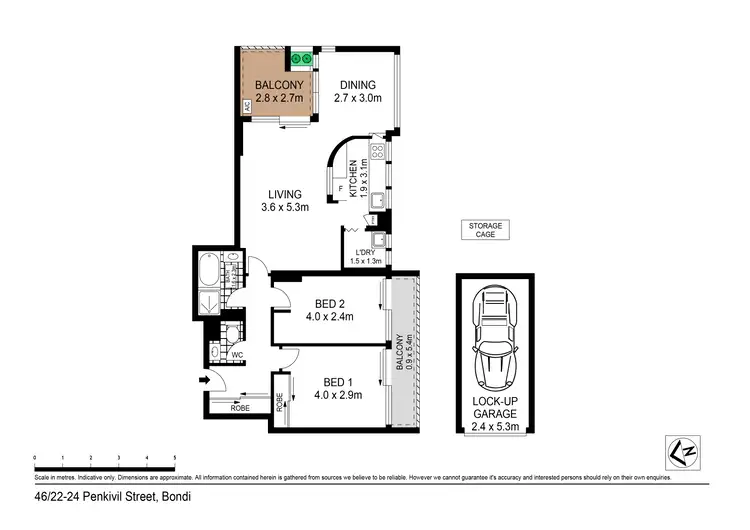 Floorplan of Homely apartment listing, 46/22-28 Penkivil Street, Bondi NSW 2026