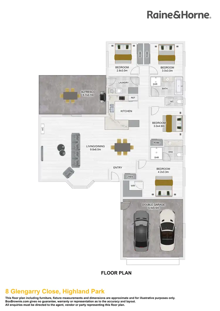 Floorplan of Homely house listing, 8 Glengarry Close, Highland Park QLD 4211