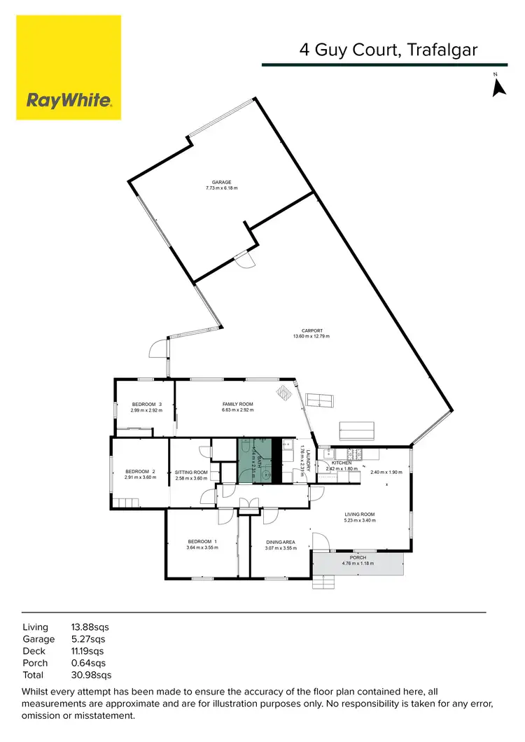 Floorplan of Homely house listing, 4 Guy Court, Trafalgar VIC 3824